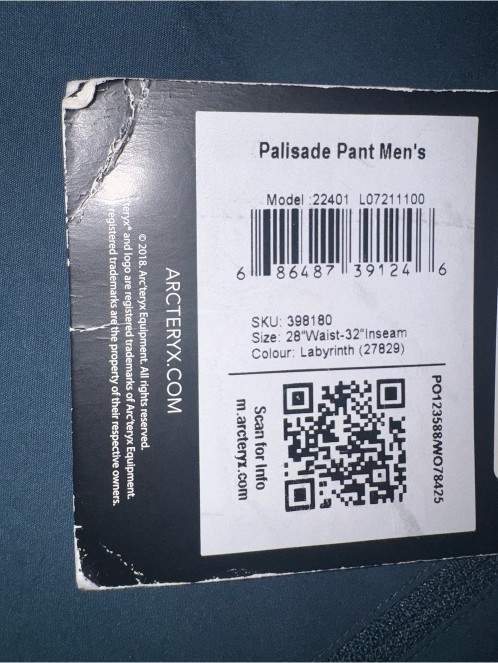 Arc’teryx Palisade Pant Men's - NWT -28/32 (Labyrinth) - Picture 7 of 7
